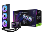 Vedelikjahutusekomplekt ASRock Phantom Gaming 360 LCD &mdash; 120 mm ventilaatorid, LGA1700/AM5/AM4, must