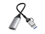 USB-HDMI-adapter EQUIP 133498 (USB-C ja USB-A isane HDMI-le, 1080p, alumiiniumkorpus, hall)