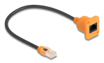 V&otilde;rgukaabel DELOCK 90803 Cat5e U/UTP RJ-45 to RJ-45 Must/Oranž 0,3 m