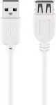 USB-pikenduskaabel Goobay 96197 0,6 m valge