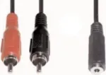 Audio kaabel e+p B 132 1.5m 2xRCA 3.5mm Must