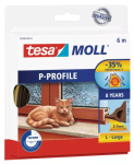 tesa 05395-101-0 Moll CLASSIC P-profiiliga kummitihend, iseliimuv, 9 mm x 10 m, pruun