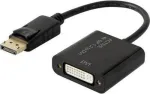 Renkforce 1433016 DisplayPort&ndash;DVI adapter, DisplayPort pistik &ndash; DVI pesa 24+5 viiku, kullatud kontaktid, must