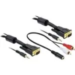 Video kaabli adapter DeLOCK 84452 2 m VGA D-Sub 3,5 mm must