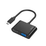 Hama 00200313 2in1 videomuundur, USB-C &ndash; VGA/HDMI, 4K, must