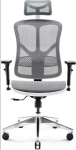 Ergonoomiline kontoritool Diablo Chairs V-Basic valge-hall &mdash; reguleeritav k&otilde;rgus ja kallutus, k&auml;etoed, nimmetugi