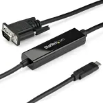 StarTech.com 3ft/1m USB-C&ndash;VGA kaabel &ndash; 1920x1200/1080p USB USB-C&ndash;VGA videoaktiivadapteri kaabel &ndash; Thunderbolt 3 &uuml;hilduv &ndash; s&uuml;learvuti VGA-kuvari/projektoriga &ndash; DP Alt Mode HBR2