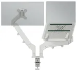 Leitz Ergo ruumis&auml;&auml;stlik kahe monitori ja s&uuml;learvuti k&auml;si, klamber/l&auml;biviigukinnitus, 9 kg, 33 cm (13 tolli), 81,3 cm (32 tolli), 100 x 100 mm, hall