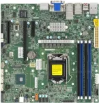 Supermicro X12SCZ-TLN4F Micro ATX emaplaat, LGA1200, Intel W480E, 2x10GbE, 2xGbE, IPMI