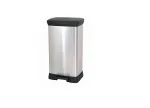 CURVER PEDAL WASTE BIN 50L /IML METALLIZED