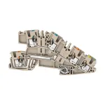 Weidm&uuml;ller AITB 2.5 BB N-L-PE Paigaldusklemmliist, 3-pooluseline, kruvi&uuml;hendus, 2,5 mm&sup2;, DIN-liist, tume beež