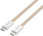 UNITEK Magnetiliselt keerdunud punutud USB-C &ndash; USB-C kaabel 100W PD 1m Beež