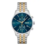 BOSS meeste kell 1513976 (42mm) - sinine sihverplaat, pruun nahkrihm
