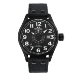 TW STEEL VS41-Volante meeste kvartskell 45mm musta numbrilaud ja nahkrihm