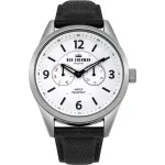 BEN SHERMAN Meeste kvarts-analoogkell WB069WB 45 mm musta numbrilauga ja musta nahkrihmaga