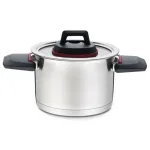 Keedupott Maestro MR-3530-24 roostevabast terasest 24 cm, 5,5 L, kokkupandavad k&auml;epidemed, klaaskaas