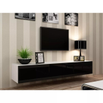 Teleriiul cama meble VIGO 180 &mdash; 1800&times;400&times;300 mm, valge pealispind, valge raam, puitlaastplaat