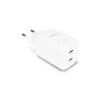 Dicota 2-pordiline GaN seinalaadija 45W, 2x USB-C PD 3.0, UK, valge (D32183)