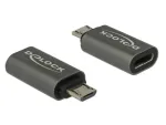 DeLOCK - USB-adapter - USB-C (W) Micro-USB t&uuml;&uuml;p B (M) - USB 3.1 Gen 1 - 2,8 cm - Antratsiit (65927)