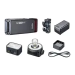 Godox AD200Pro II tasku v&auml;lklamp komplekt avatud pirniga ja Fresnel-peaga, 200Ws, TTL/HSS, 2.4GHz X-s&uuml;steem