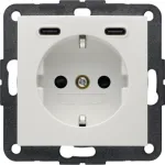 Berker SCHUKO pistikupesa USB-C PD 20W, S.1, polaarvalge l&auml;ikiv 48158989