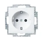 Busch-Jaeger 100er SCHUKO pistikupesa sisu, 20 tk hulgipakend, valge/helehall 2CKA002013A5545