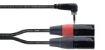 Cordial EY 1 WRMM XLR Y-adapter kaabel 3,5 mm TRS isane - 2x XLR isane 1 m must 14873