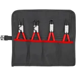 Knipex kinnitusr&otilde;nga tangid, komplekt 4 tk rullitavas kotis 19-60mm