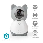 Nedis WIFICI30CGY sisetingimustes kasutatav traadita IP-valvekaamera &ndash; 720p HD, &ouml;&ouml;n&auml;gemine, kahesuunaline heli
