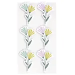 Artoz 3D lillekujulised paberkleebised, 6 tk, isekleepuvad, erinevad lillemotiivid, meisterdamiseks, scrapbooking'uks, kaartide valmistamiseks, dekoreerimiseks, mitmev&auml;rvilised, mati viimistlusega 185600-222