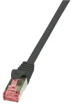 Logilink PrimeLine - paigakaabel - RJ-45 (M) - RJ-45 (M) - 1 m - SFTP, PiMF - CAT 6 - sile, halogeenivaba - Must (CQ2033S)