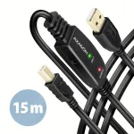 Axagon ADR-215B USB 2.0 A-M -> B-M aktiivne &uuml;hendus-/repiterkaabel 15 m