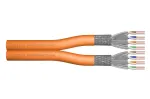 DIGITUS paigalduskaabel - Cat 7 - S/FTP - AWG 23/1 - dupleks - 100m - oranž