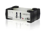 ATEN 2-pordiline USB - PS/2 VGA KVM-l&uuml;liti heli ja USB 2.0 jaoturiga (KVM-kaablid kaasas)