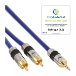 InLine helikaabel Premium 2x RCA isane / 3,5 mm isane kullatud 20 m