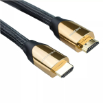 HDMI-kaabel ROLINE 11.04.5802 2m A-t&uuml;&uuml;pi isane-isane must kuldne