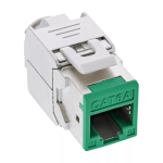 InLine Keystone RJ45 pesa, varjestatud, Cat.6A, roheline 8 tk pakend