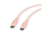 ROLINE USB 2.0 kaabel C-C ST/ST silikoon 60W 1m roosa - Kaabel - Digitaalne/Andmeside (11.02.9122)
