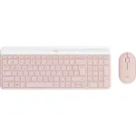 Logitech Slim Wireless Combo MK470 - klaviatuuri- ja hiirekomplekt - juhtmevaba - 2,4 GHz - QWERTY - roosa (920-011314)