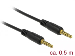DeLOCK 85695 helikaabel 0,5 m 3,5 mm must