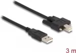 DeLOCK USB 2.0 kaabel Type-A-pistik Type-B isasele kruvidega 3 m
