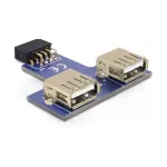 DeLOCK 9-pin 2.54 mm 2 x USB 2.0 1 x 9-pin 2.54 mm Must Sinine H&otilde;bedane