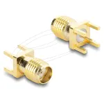 Kaablisoo muundur DELOCK 67411 SMA kuldne pistik &mdash; SMA&ndash;SMA adapter