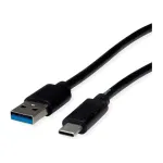 ROLINE RM USB 3.2 Gen 1 kaabel, A-C, ST/ST, must, 0,5 m