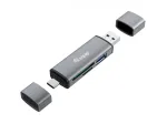 Equip kaardilugeja koos USB 3.0 jaoturi, OTG, MicroSD (TransFlash), MicroSDHC, SD, SDHC, hall, CE ja RoHS, USB 3.2 Gen 1 (3.1 Gen 1) Type-A/USB-C, 202 mm, 12 mm