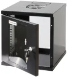 Intellinet 10-tolline v&otilde;rgukapp - Seinale paigaldatav (standard), 6U, 300 mm s&uuml;gav, must, monteeritud, max 60 kg, Sobib ka lauale v&otilde;i p&otilde;randale, kasutatav s&uuml;gavus 265 mm, metallist ja klaasist uks, tagapaneel, eemaldatavad k&uuml;ljed, Seinale paigaldamis ...