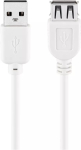 USB 2.0 Hi-Speed pikenduskaabel Goobay 96198 1,8 m valge