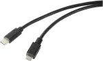 Renkforce USB-kaabel USB 2.0 USB-C&reg;-pistik, USB-Micro-B-pistik 1,00 m must &uuml;mmargune RF-5719754 (RF-5719754)
