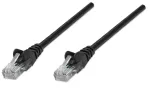 Intellinet v&otilde;rgukaabel, Cat5e, 0,5 m, must, CCA, U/UTP, PVC, RJ45, kullatud kontaktid, haardumiskindel, kaitsva kattega, eluaegne garantii