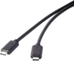 USB 3.1 Gen 2 kaabel Renkforce 1460356 &mdash; 1x USB-C pistik, 0.50 m, must